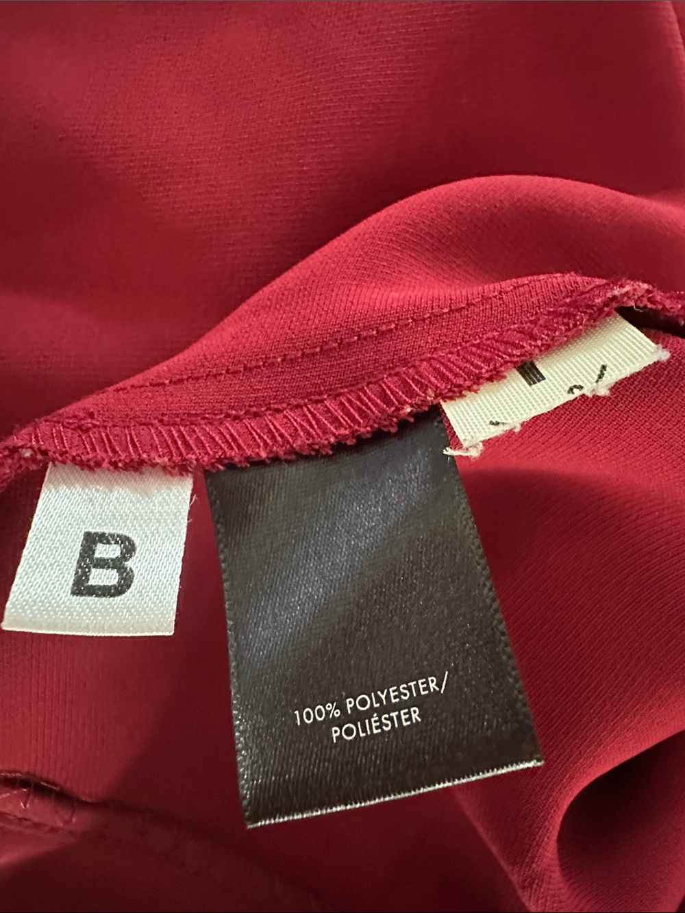 Ann Taylor Crimson V-Neck Midi A-Line Dress - Picture 4 of 4